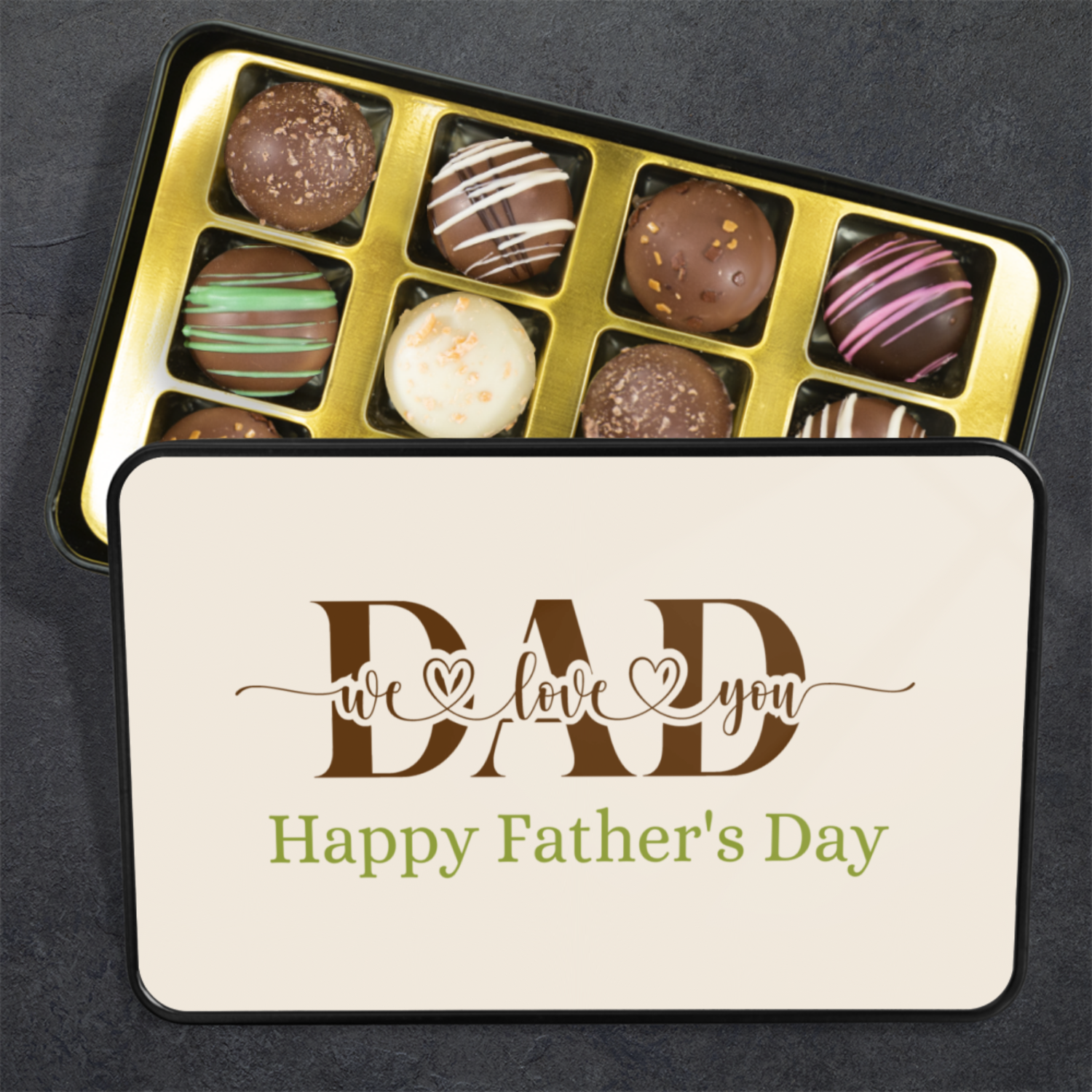 Happy Father's Day Dad We Love You Chocolate Truffles Gift Box, Gift for Dad - Mardonyx Candy