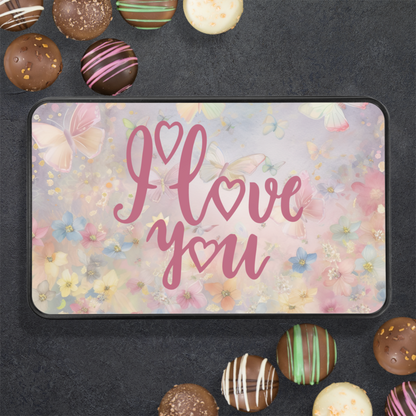 I Love You Butterfly Truffle Box - Assorted Flavors in Charming Keepsake Tin