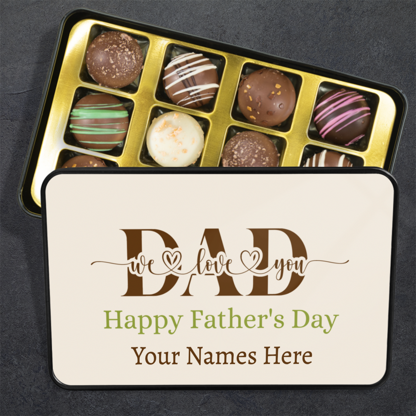 Personalized Father's Day Chocolate Truffles