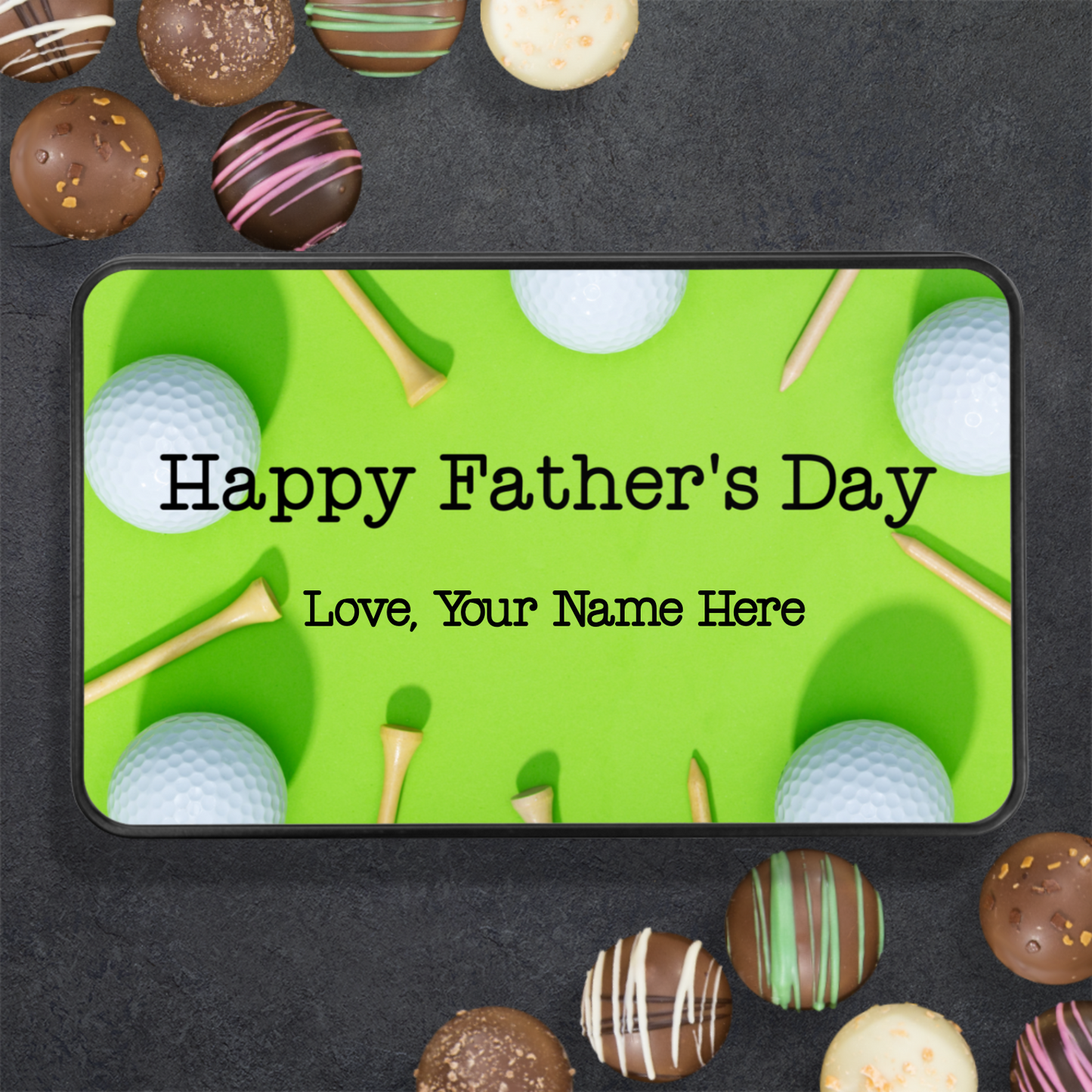 Father's Day Golf Gift for Dad - Personalized Chocolate Candy Gift for Father Grandfather