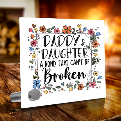 Daddy & Daughter: A Bond That Can't Be Broken" Watch and Lumenglass Message Set - Mardonyx