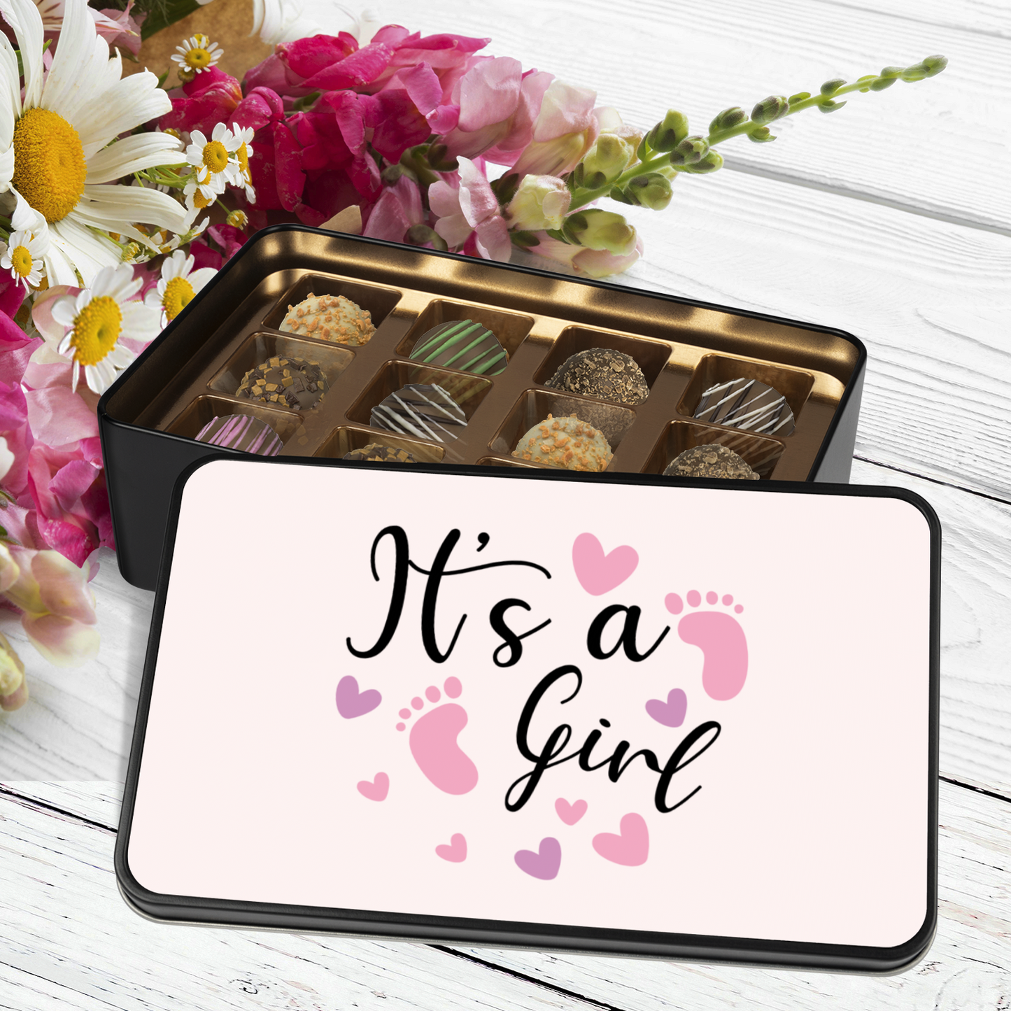 Its A Girl Gift Box, Newborn Girl Gift,  Baby Announcement Favor, Gender Reveal