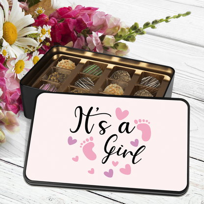 Its A Girl Newborn Chocolate Truffles