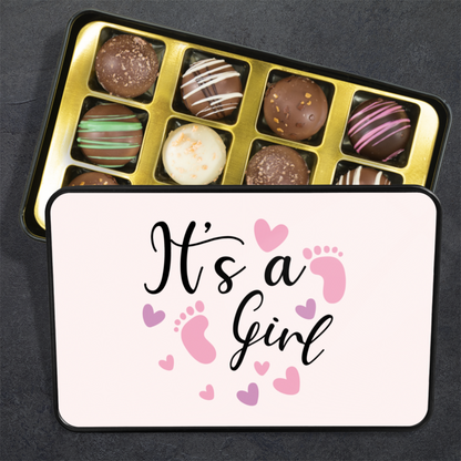 Its A Girl Newborn Chocolate Truffles