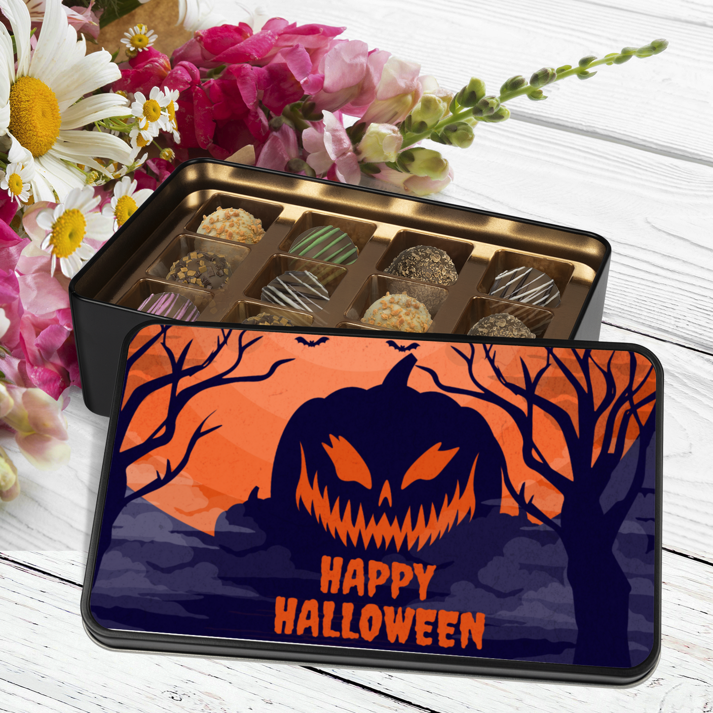 Happy Halloween Chocolate Truffles, Halloween Candy Gift - Mardonyx Candy