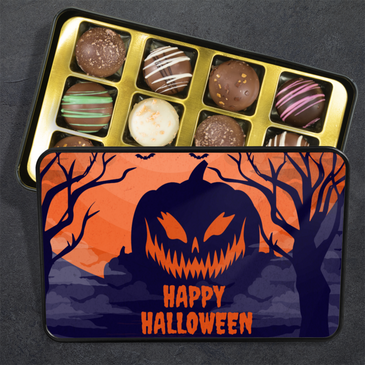 Happy Halloween Chocolate Truffles, Halloween Candy Gift