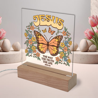 Christian Acrylic Square Plaque | The Way The Truth The Life | John 14:6 - Mardonyx