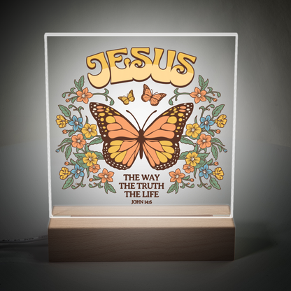 Christian Acrylic Square Plaque | The Way The Truth The Life | John 14:6 - Mardonyx