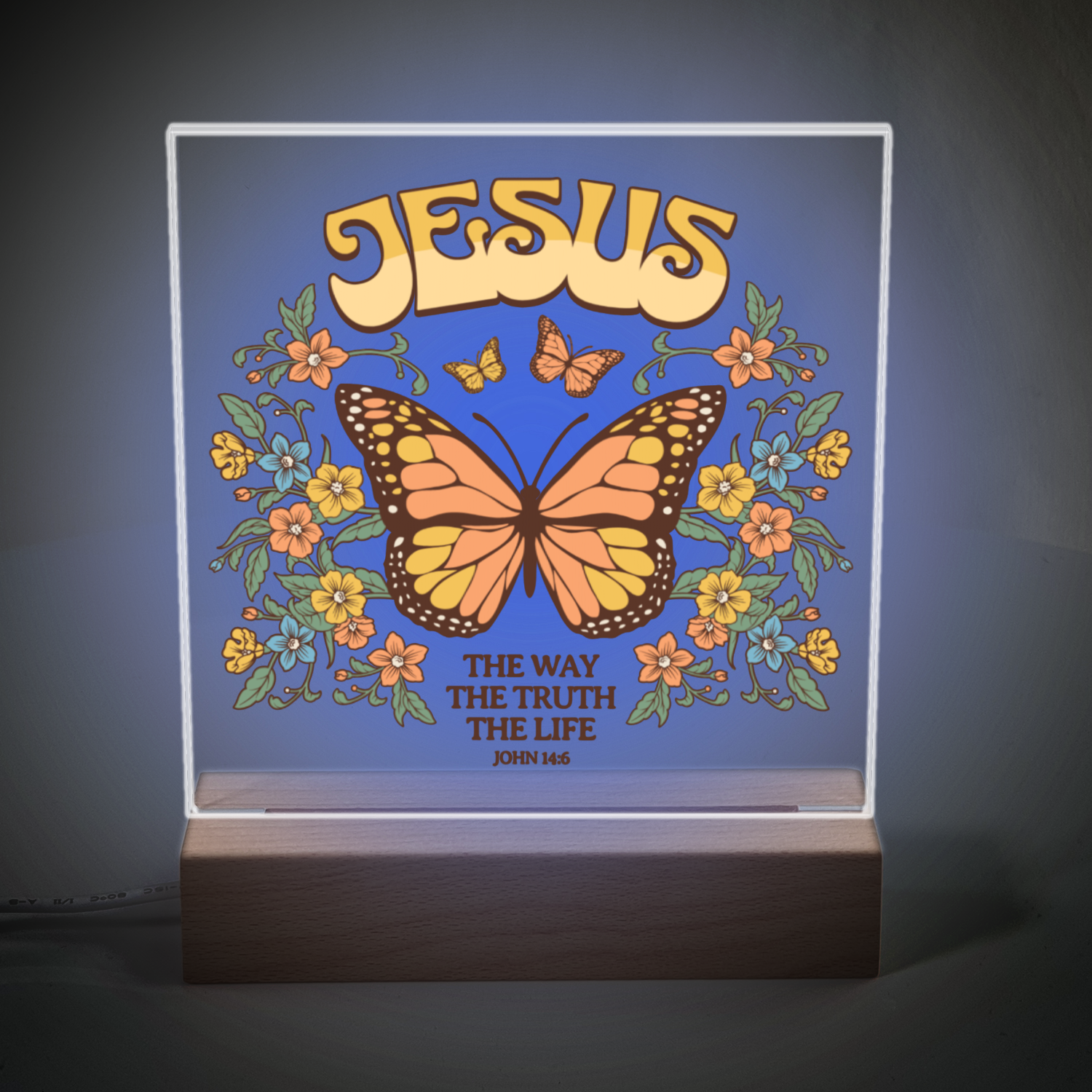 Christian Acrylic Square Plaque | The Way The Truth The Life | John 14:6 - Mardonyx