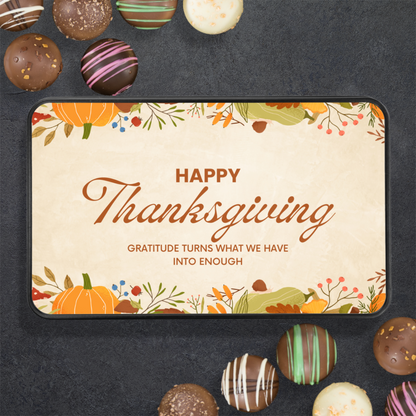 Happy Thanksgiving Chocolate Truffle Gift Box - Mardonyx Candy