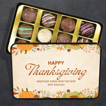 Happy Thanksgiving Chocolate Truffle Gift Box - Mardonyx Candy