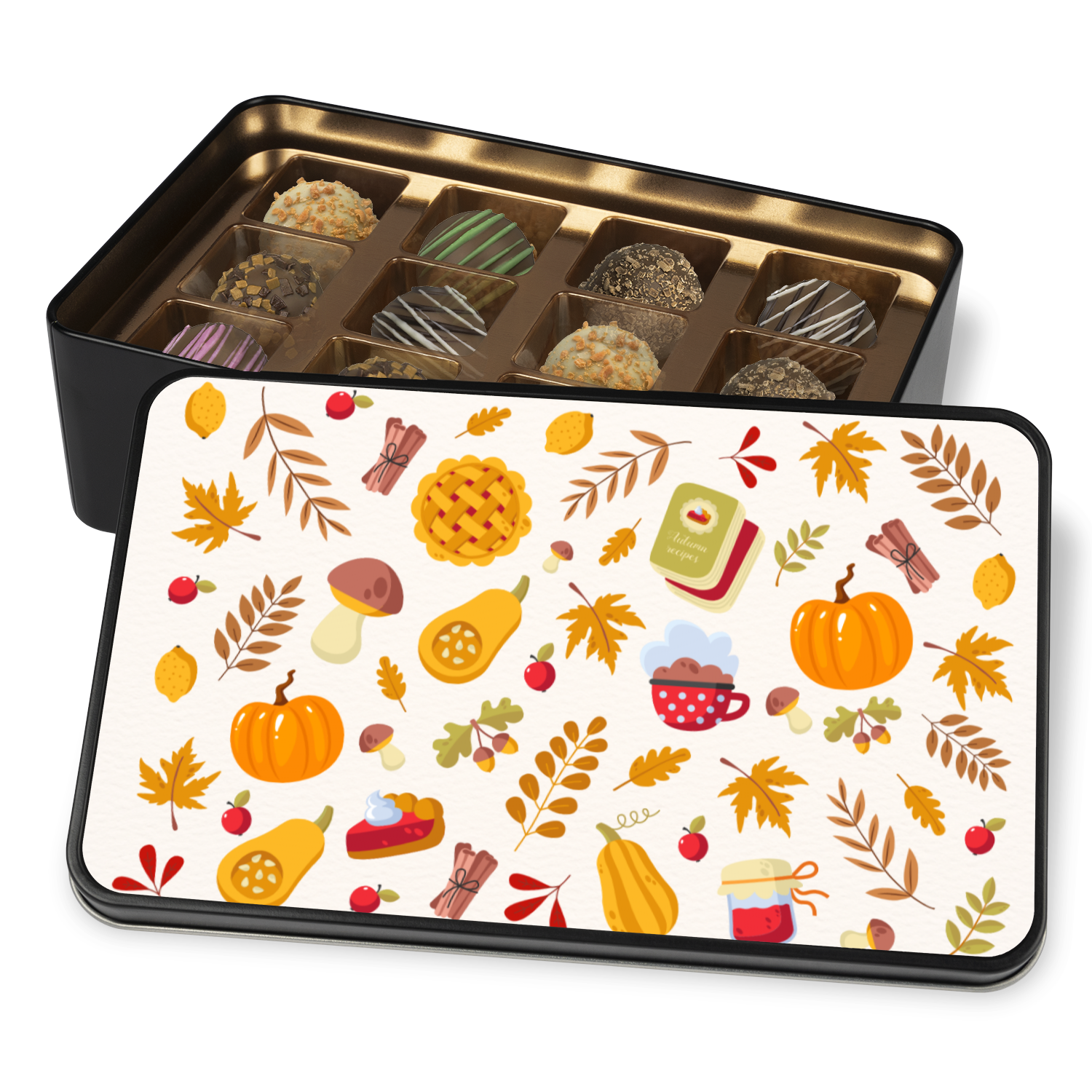 Happy Thanksgiving Chocolate Truffles and Keepsake Tin - Mardonyx Candy
