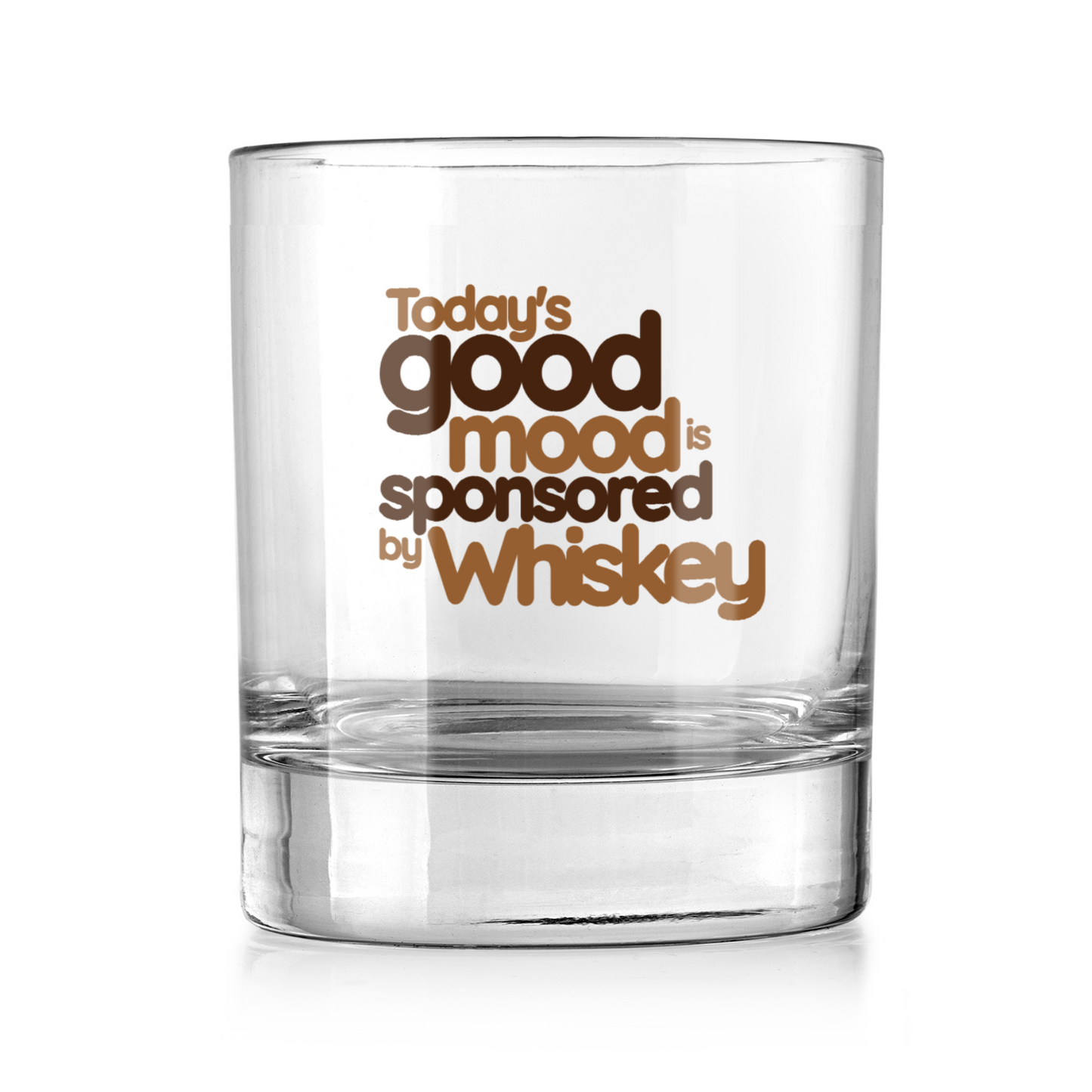 Funny Whiskey Glasses for Men, Today's Good Mood