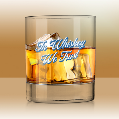 Funny Whiskey Glasses for Men, In Whiskey We Trust Whiskey Tumbler - Mardonyx