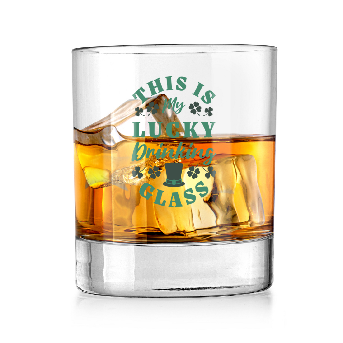 Funny Whiskey Glass, This Is My Lucky Drinking Glass, 11 oz