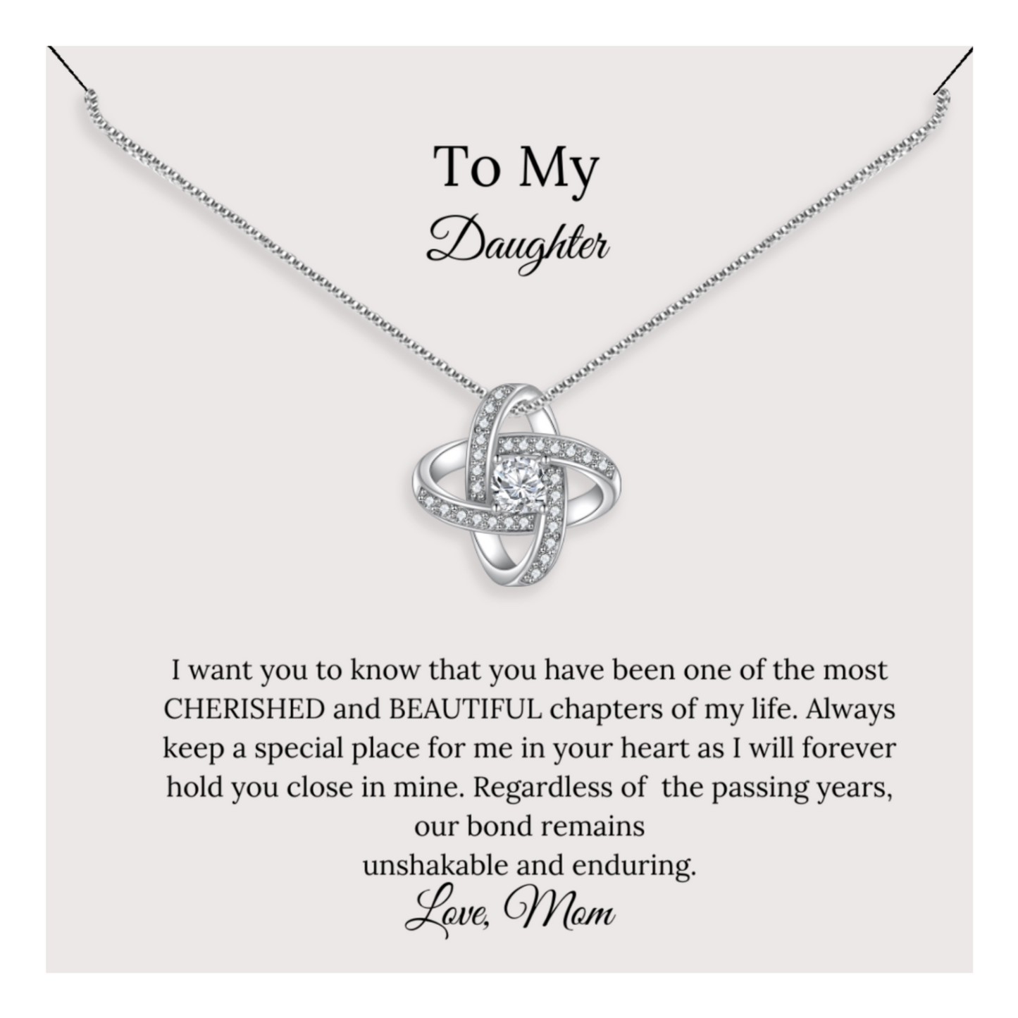 To My Daughter Necklace, Forever Love Necklace, Daughter Necklace, Daughter Gift From Mom