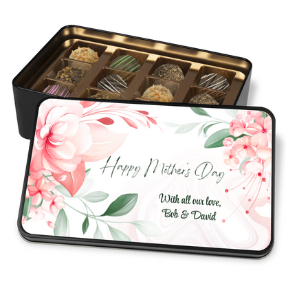 Personalized Chocolate Truffles Mother's Day Gift for Mom - Keepsake Tin