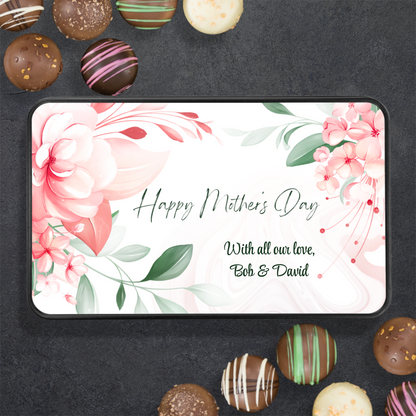 Personalized Chocolate Truffles Mother's Day Gift for Mom - Keepsake Tin