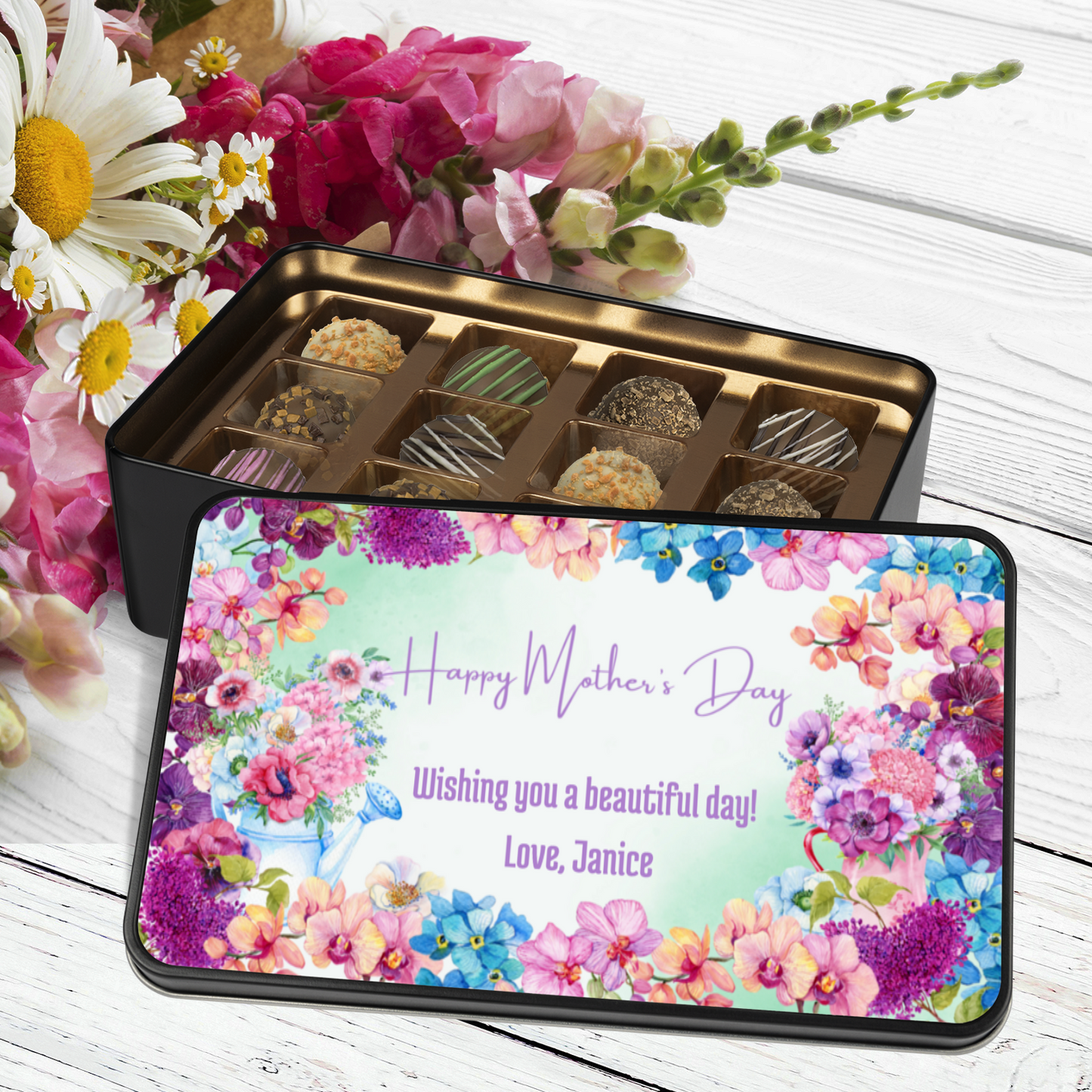 Personalized Chocolate Truffles Mother's Day Gift for Mom