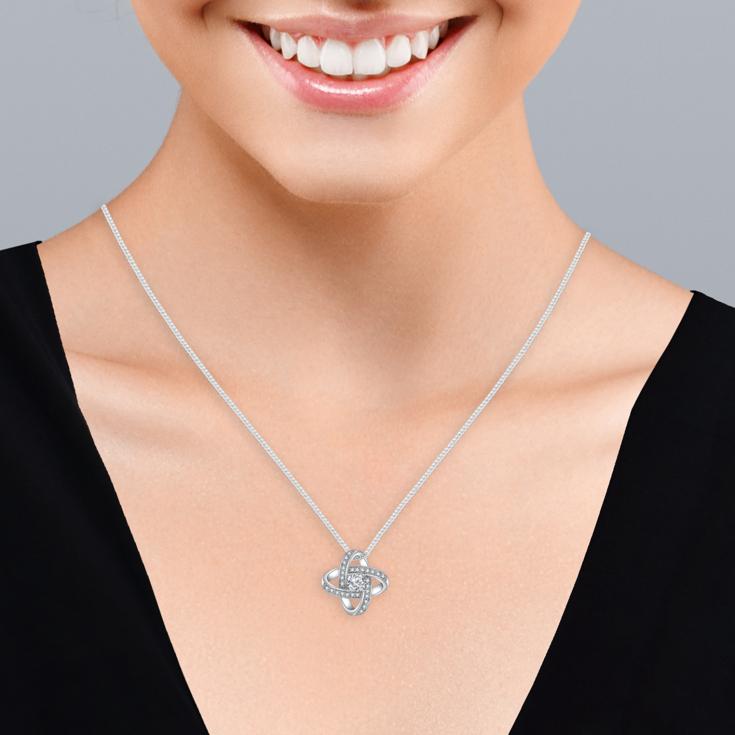 Happy Birthday Enduring Love Knot Necklace for Her - Mardonyx Jewelry