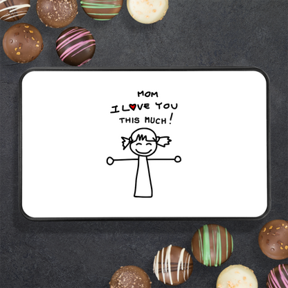 I Love You This Much Chocolate Truffles Keepsake Tin, Gift for Mom