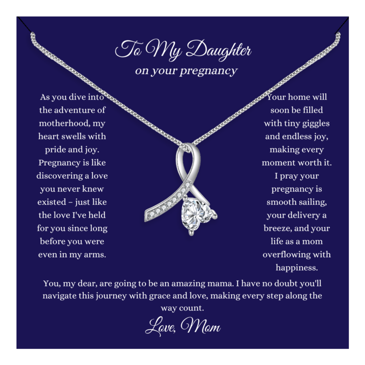 Motherhood Magic: Personalized Pendant Necklace Collection for Expectant Daughters