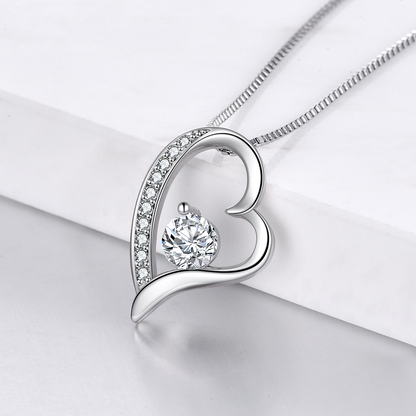 To My Wife Happy Anniversary Heart Pendant Necklace