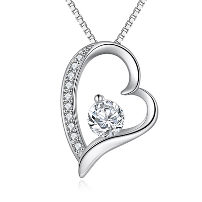 To My Wife Happy Anniversary Heart Pendant Necklace