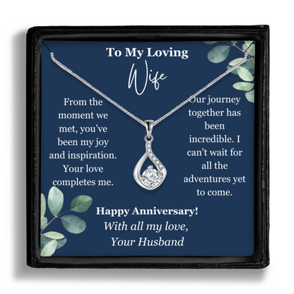 Happy Anniversary To My Wife Love Drop Necklace