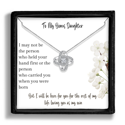 Gift for Bonus Step Daughter - Pendant Necklace - Sentimental Message Card