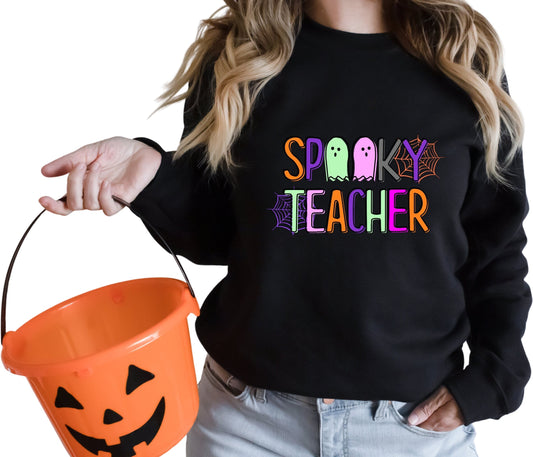 Women's Spooky Teacher Sweatshirt, Halloween Teacher Sweater