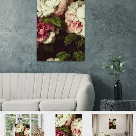 Moody Flower Print | Dark Floral Still Life Art | Dark Roses | Poster Print