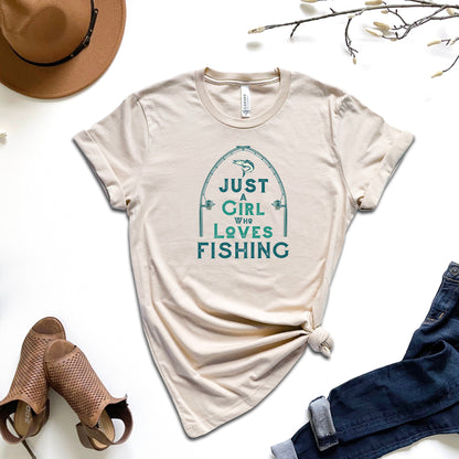 Just A Girl Who Loves Fishing Women's Fishing Shirt