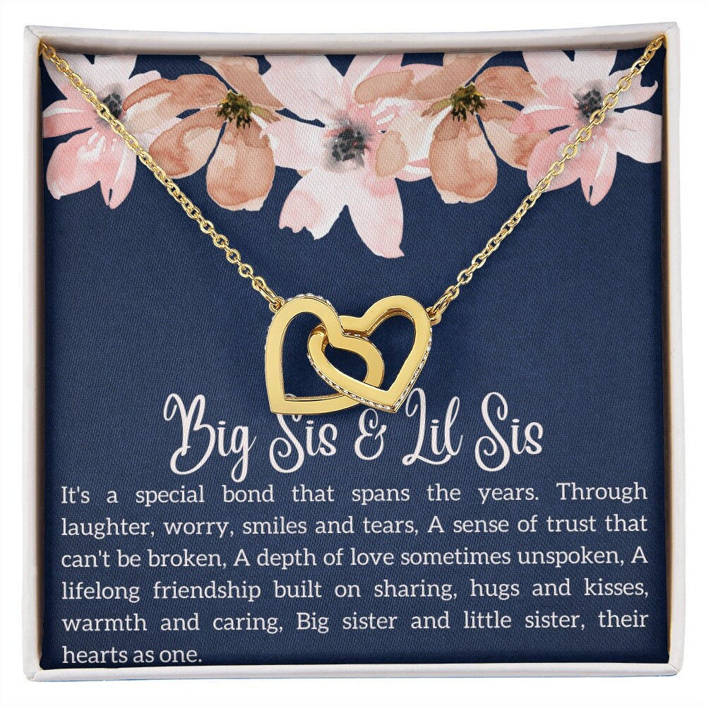 Big Sister & Little Sister Necklace, Sister Jewelry, Big Sis Lil Sis Gift, Matching Sister Necklaces, 14kt Gold Filled