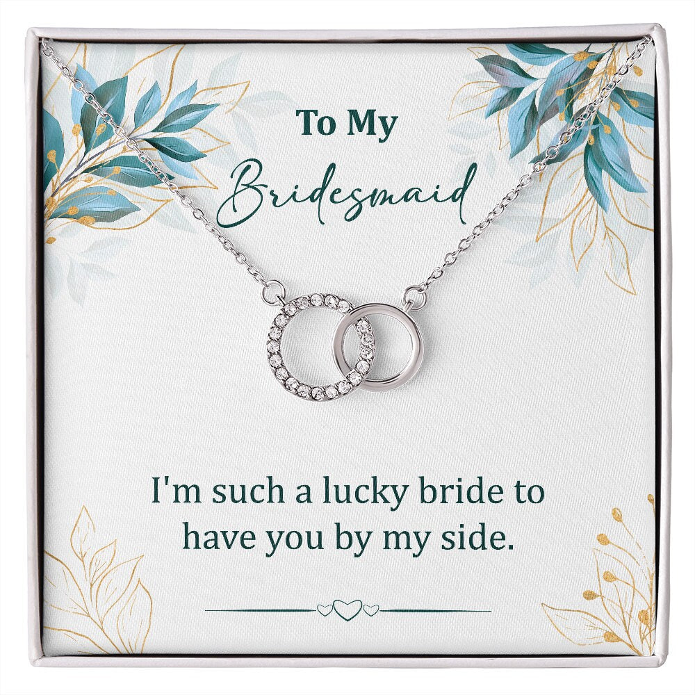 Bridesmaid Pendant Necklace, Gift for Bridesmaid, Wedding Necklace, CZ Crystals, Gift Box