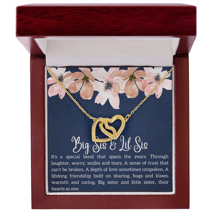 Big Sister & Little Sister Necklace - Mardonyx Jewelry Interlocking Hearts Necklace / Luxury Box