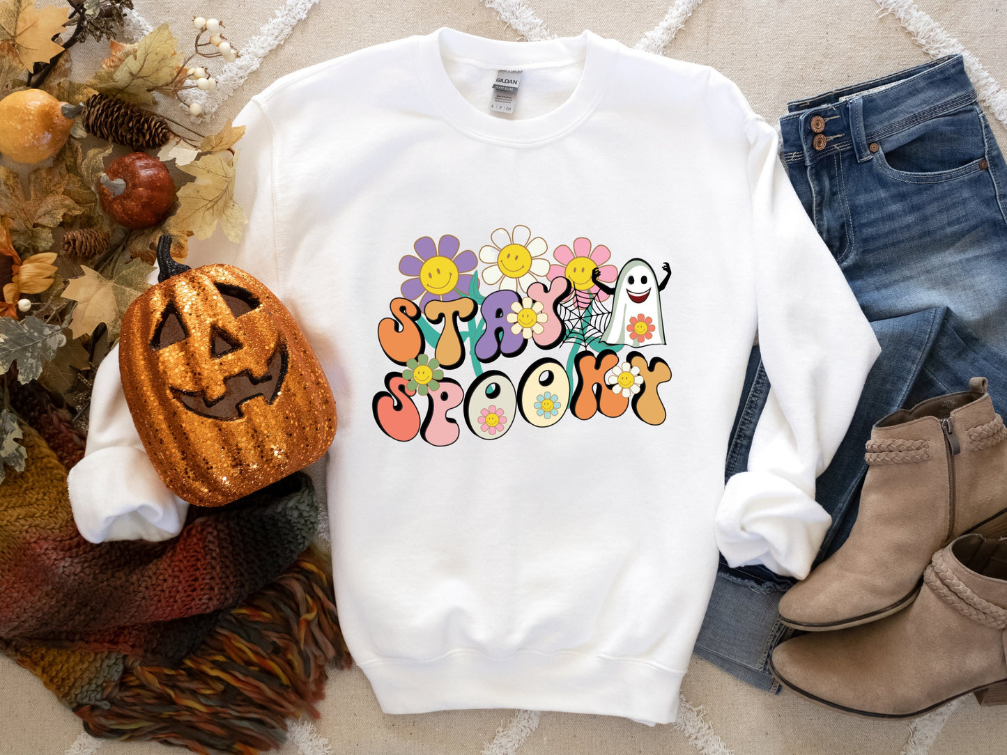 Stay Spooky Retro Halloween Sweatshirt