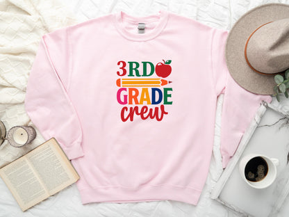 Third Grade Teacher Sweatshirt, Third Grade Crew