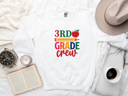 Third Grade Teacher Sweatshirt, Third Grade Crew