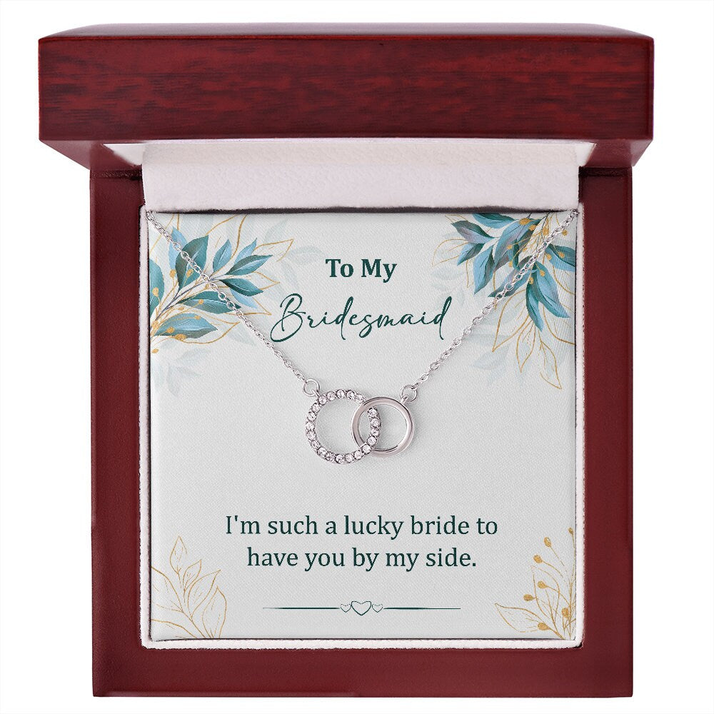 Bridesmaid Pendant Necklace, Gift for Bridesmaid, Wedding Necklace, CZ Crystals, Gift Box