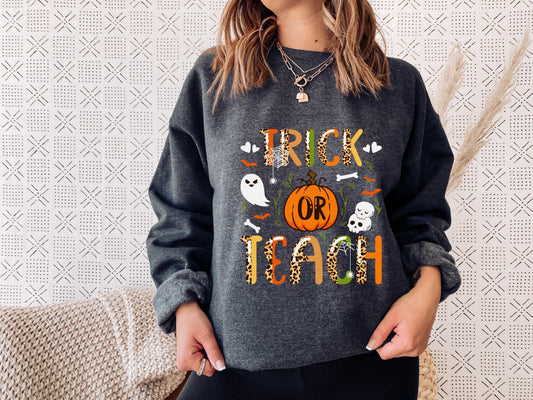 Trick or Teach Halloween Teacher Shirt, Halloween Teacher Shirt, Teacher Halloween Shirt, Halloween Gift - Mardonyx T-Shirt