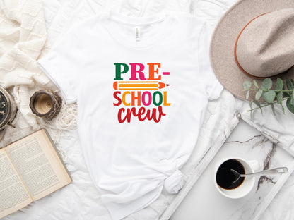 Pre-K Grade Teacher T-Shirt, Pre-School Crew