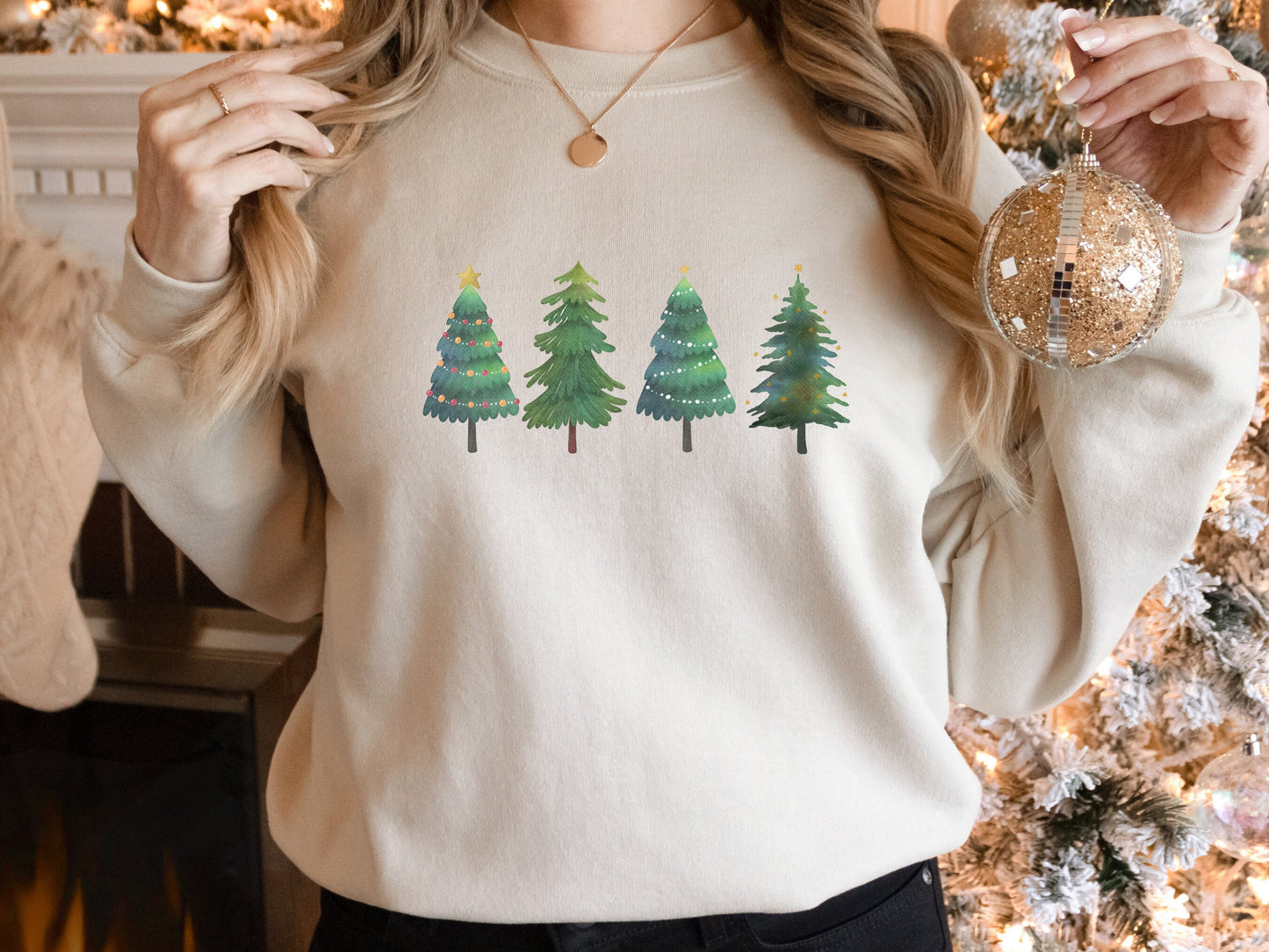 Womens Christmas Sweatshirt, Christmas Sweater, Christmas Crewneck, Christmas Tree Sweatshirt, Holiday Sweaters for Women, Winter Sweatshirt