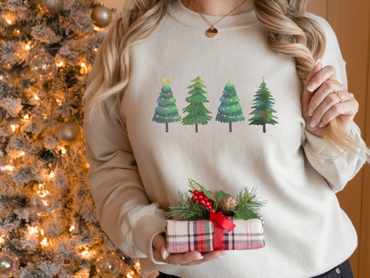 Womens Christmas Sweatshirt, Christmas Sweater, Christmas Crewneck, Christmas Tree Sweatshirt, Holiday Sweaters for Women, Winter Sweatshirt