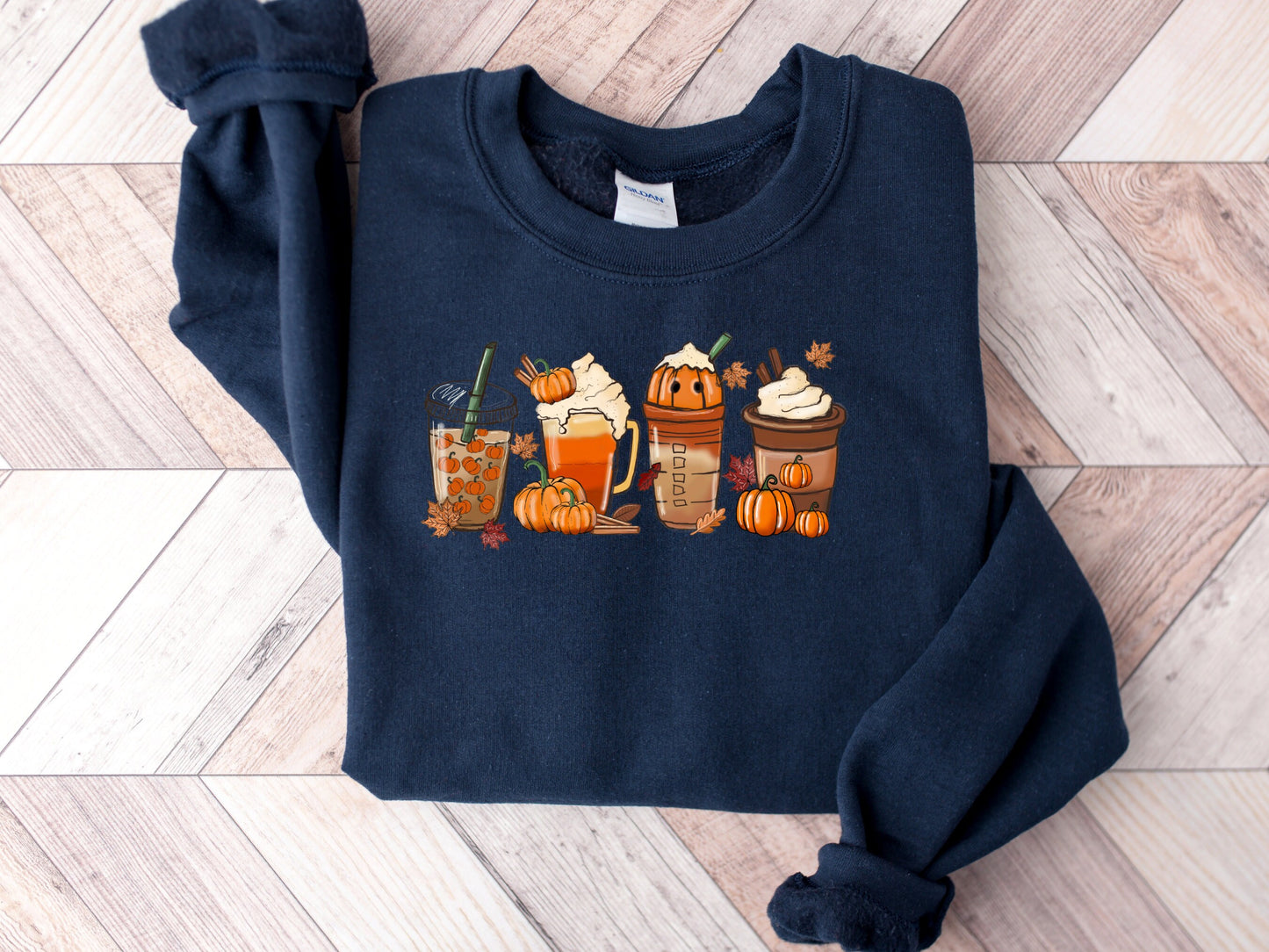 Women's Pumpkin Spice Fall Coffee Shirt, Fall Sweatshirt