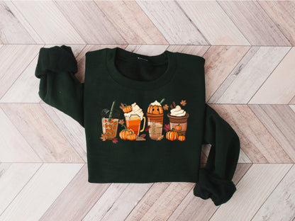 Women's Pumpkin Spice Fall Coffee Shirt, Fall Sweatshirt