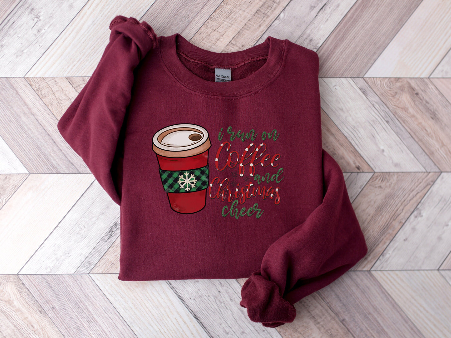 Christmas Coffee Sweatshirt, Christmas Women's Sweatshirt, Christmas Sweater, Christmas Crewneck, Winter Sweatshirt, Holiday Sweatshirt
