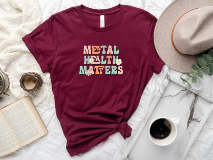 Mental Health Matters Shirt, Mental Health Shirt, Mental Health Awareness Shirt, Anxiety Shirt, Therapist Shirt, Psychologist Shirt - Mardonyx T-Shirt Black / S