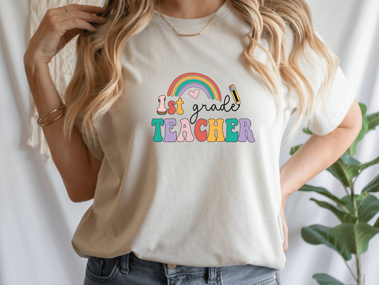 First Grade Teacher, Teacher Shirt, First Grade Shirts, Back to School Shirt, 1st Grade Teacher Shirt, Teacher Gift, Teacher Appreciation, - Mardonyx T-Shirt Heather Prism Dusty / S