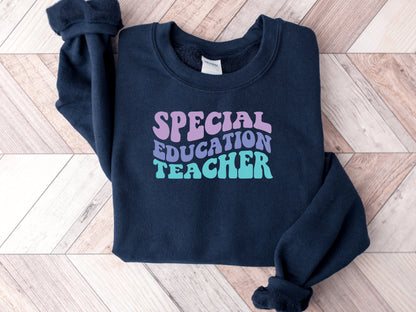 Retro Font Special Education Teacher Sweatshirt